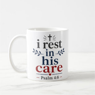 Mug Je me repose dans ses soins Motivation chrétienne 