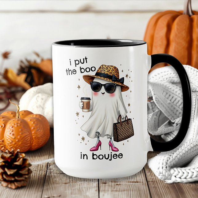Mug Je mets le livre à Boujee Ghost Coquette Halloween (Créateur téléchargé)
