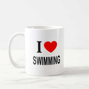MUG JE ❤️ NAGER J'ADORE NAGER DANS LE COEUR NAGER