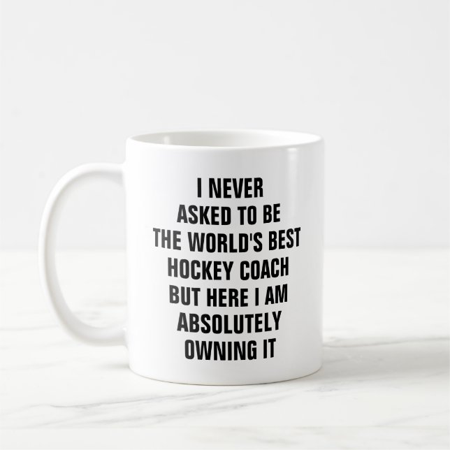 Mug Je n'ai jamais demandé à être le meilleur entraîne (Gauche)