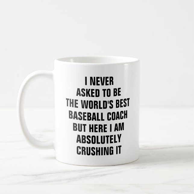 Mug Je n'ai jamais demandé à être le meilleur entraîne (Gauche)