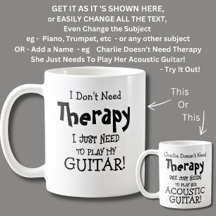 Mug Je n'ai pas besoin de thérapie juste pour jouer ma