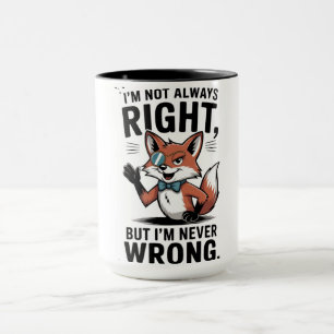 Mug "Je n'ai pas toujours raison, mais je n'ai jamais 