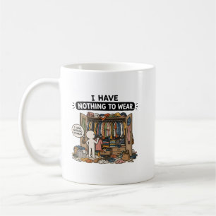 Mug Je n'ai rien à me mettre – Mème drôle de placard