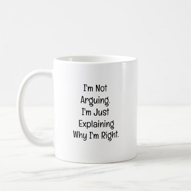 Mug Je ne discute pas. J'explique simplement (Gauche)