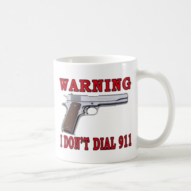 Mug Je ne fais pas compose 911 (Droite)