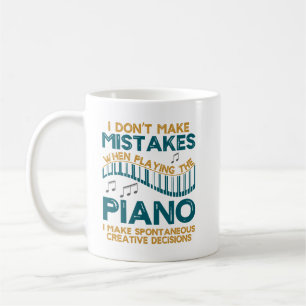 Mug Je ne fais pas d'erreurs en jouant du piano 