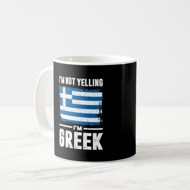 Mug Je ne hurle pas je suis grec (Devant gauche)