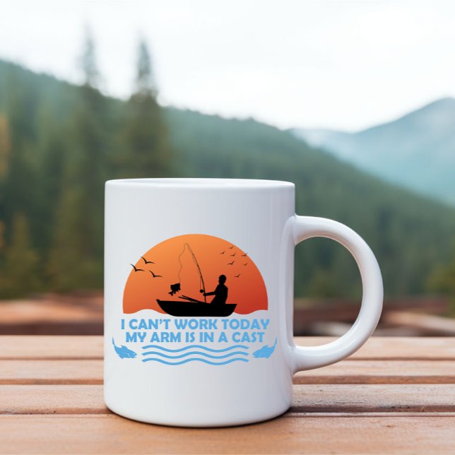 Mug Je ne peux pas travailler aujourd’hui, mon bras es (Créateur téléchargé)