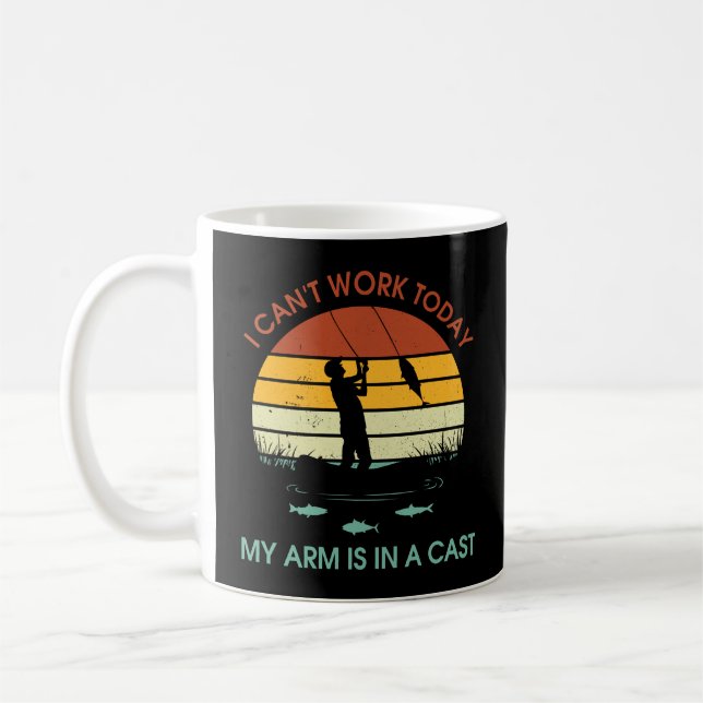 Mug Je ne peux pas travailler aujourd'hui, mon bras es (Gauche)