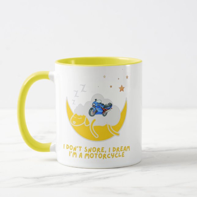 Mug Je ne ronfle pas, je rêve d'être une moto (Gauche)