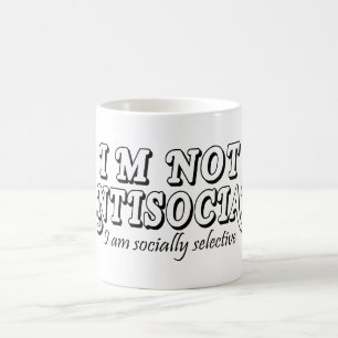 Mug Je ne suis pas anti-social mais socialement sélect