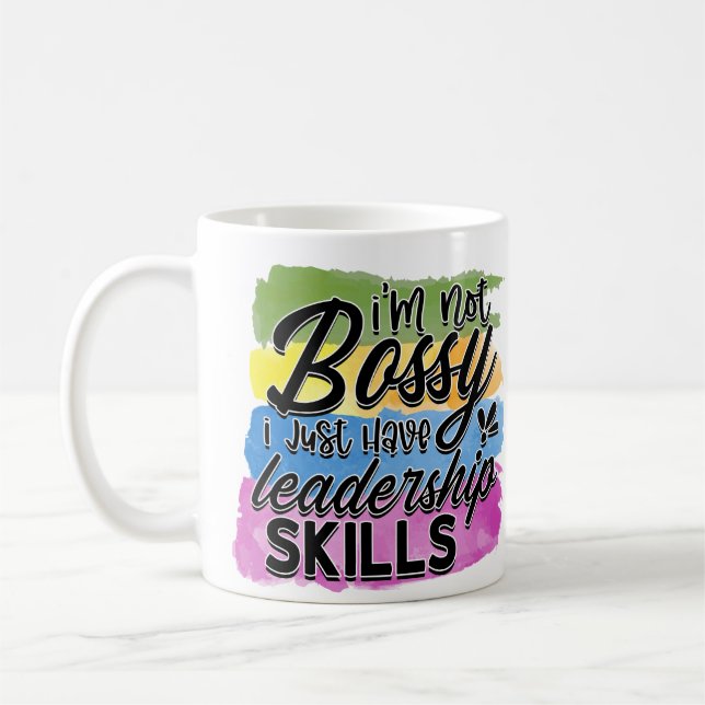 Mug Je ne suis pas Bossy/Leadership (Gauche)