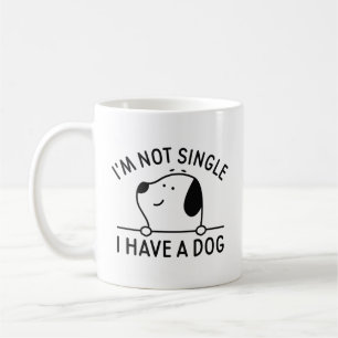 Mug Je ne suis pas célibataire j'ai un chien
