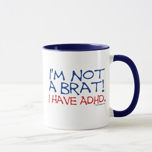 Mug Je ne suis pas un gosse ! J'ai le TDAH (Droite)