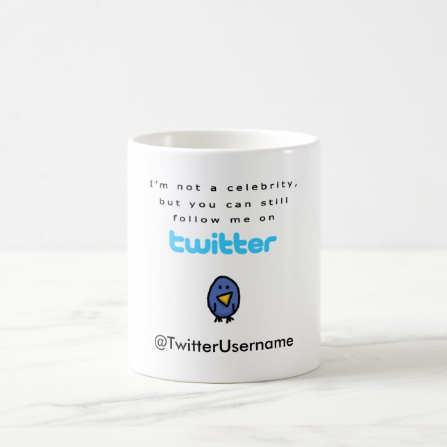 Mug Je ne suis pas une célébrité… me suis sur le (Centre)