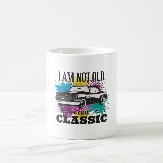 Mug Je ne suis pas vieux Je suis classique Grungy Colo (Centre)
