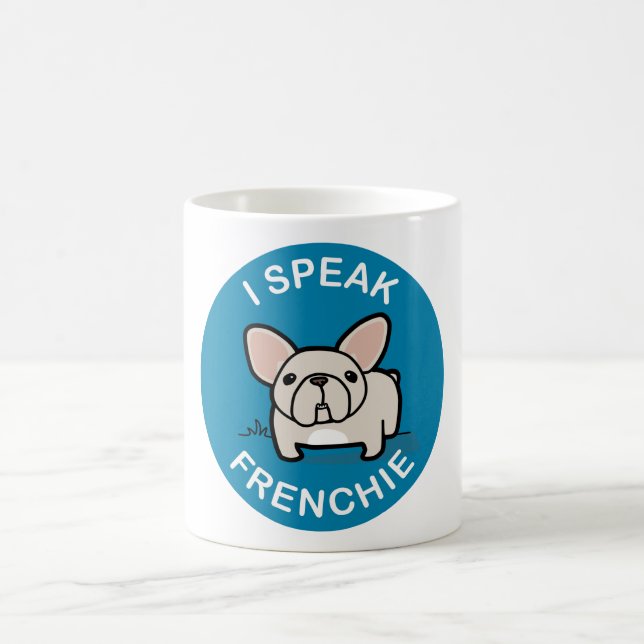 Mug Je parle Frenchie - bleu (Centre)