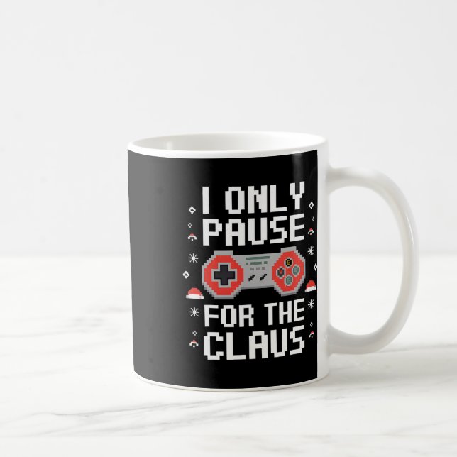 Mug Je Pause Seulement Pour Le Claus Retro Vidéo Jeu C (Droite)