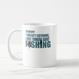 Mug je pensais à la pêche amour pêche
