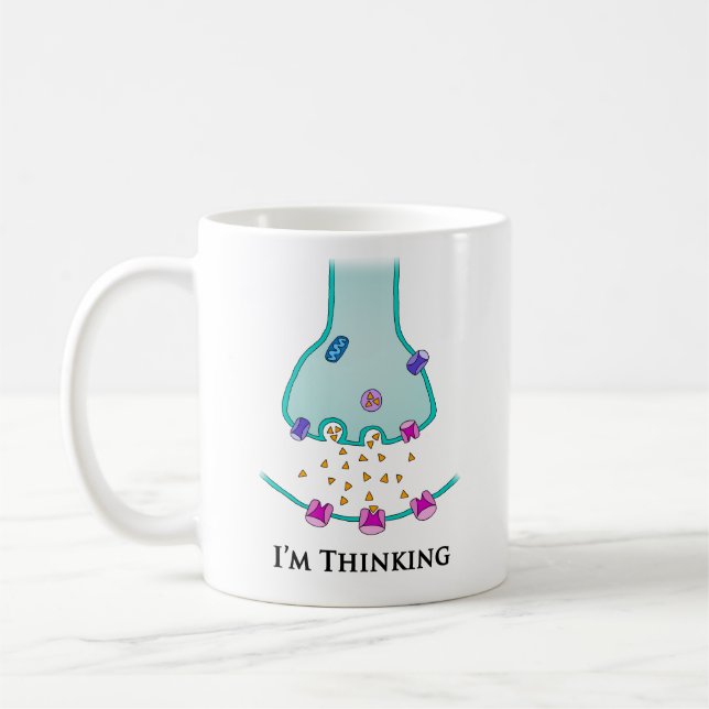 Mug Je pense neurone synapse (Gauche)