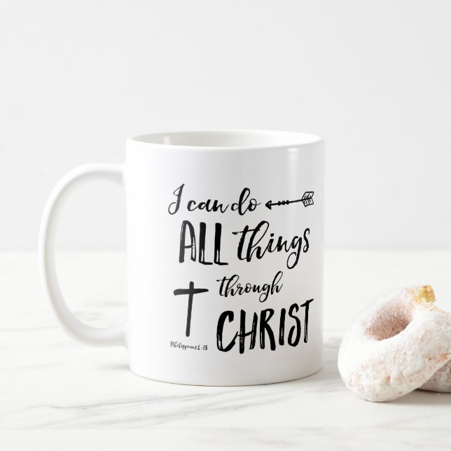 Mug Je peux faire tout par le Christ (Avec donut)