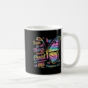 Mug Je peux faire toutes choses par Christ Papillon Bi