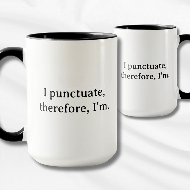 Mug Je Ponctue, donc je suis (Créateur téléchargé)