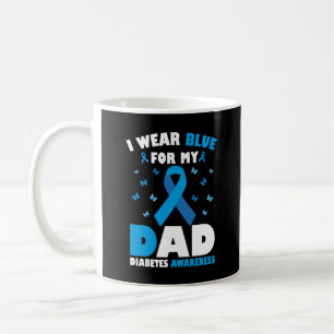 Mug Je Porte Du Bleu Pour Papa Diabète Sensibilisation