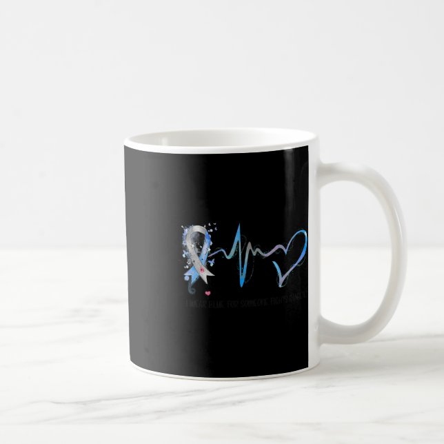 Mug Je Porte Du Bleu Pour Quelqu'Un Lutte Contre Le Di (Droite)