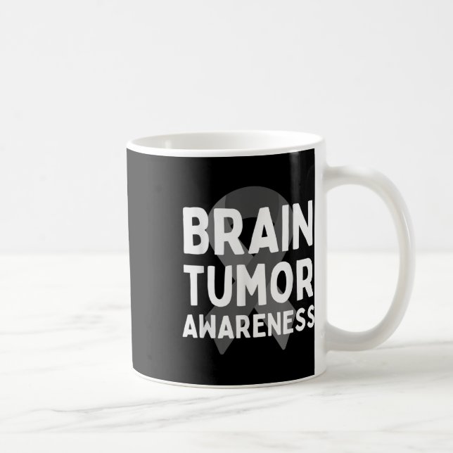 Mug Je Porte Du Gris Pour Sensibilisation À La Tumeur  (Droite)