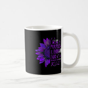 Mug Je Porte Du Ruban Violet Pour La Sensibilisation À