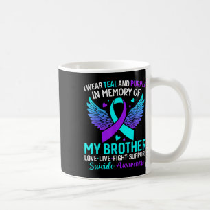Mug Je porte du sarcelle et du violet pour la préventi