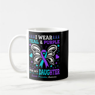 Mug Je porte du sarcelle violet pour ma fille