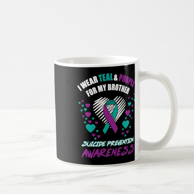 Mug Je Porte Du Tealandviolet Pour Mon Frère Suicide P (Droite)