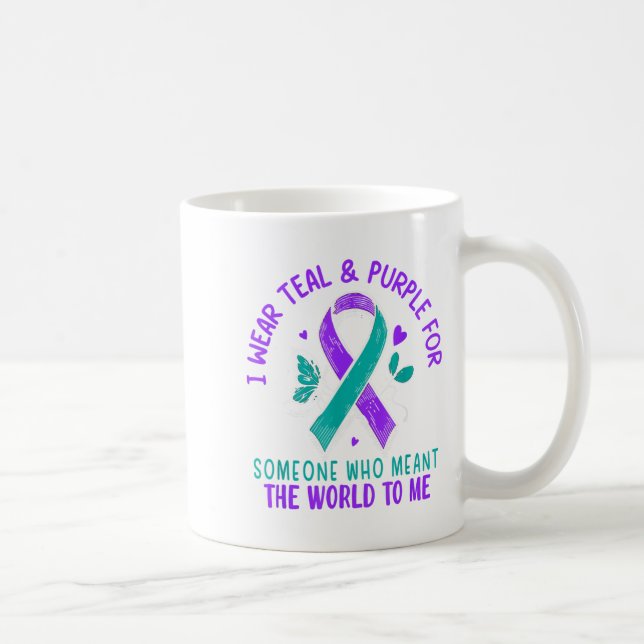 Mug Je Porte Le Turquoise &amp; Purple Ou Quelqu'Un Qu (Droite)
