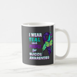 Mug Je Porte Le Turquoise Violet Pour La Sensibilisati
