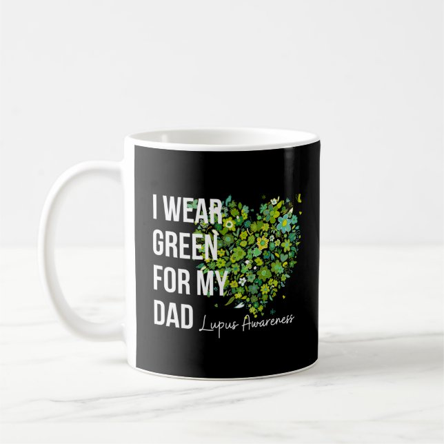 Mug Je Porte Le Vert Pour Mon Père Lupus Sensibilisati (Gauche)