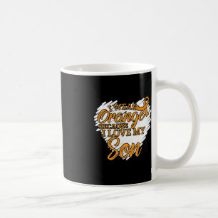 Mug Je porte l'orange parce que j'aime mon fils pour l