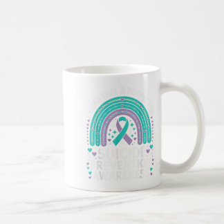 Mug Je Porte Turquoise & Purple Pour La Prévention