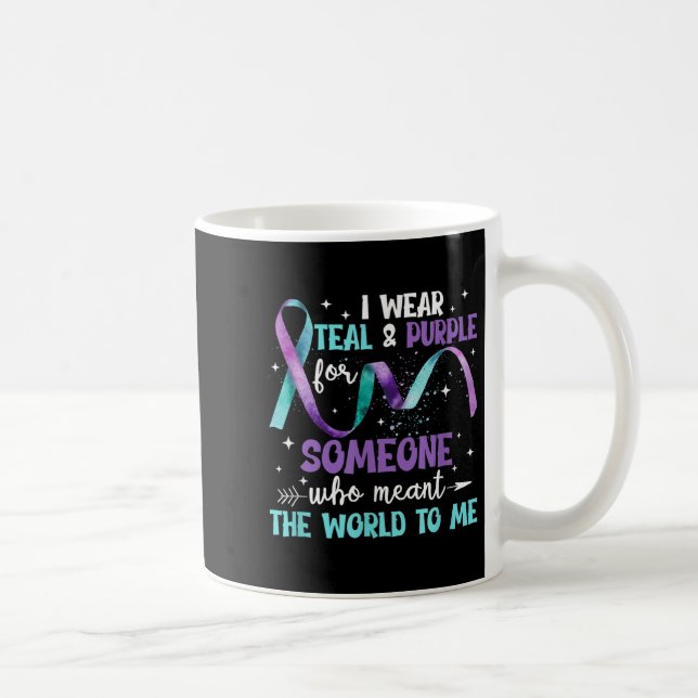 Mug Je Porte Turquoise &amp ; Purple Pour Quelqu'Un Qu (Droite)