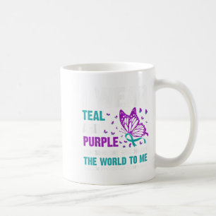 Mug Je Porte Turquoise &amp ; Violet Pour Quelqu'Un Qu