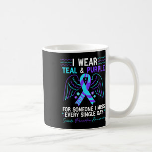 Mug Je Porte Turquoise Et Violet Pour La Prévention Du