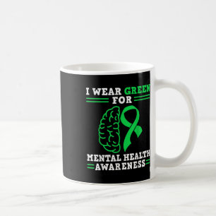 Mug Je Porte Vert Pour Sensibilisation À La Santé Ment