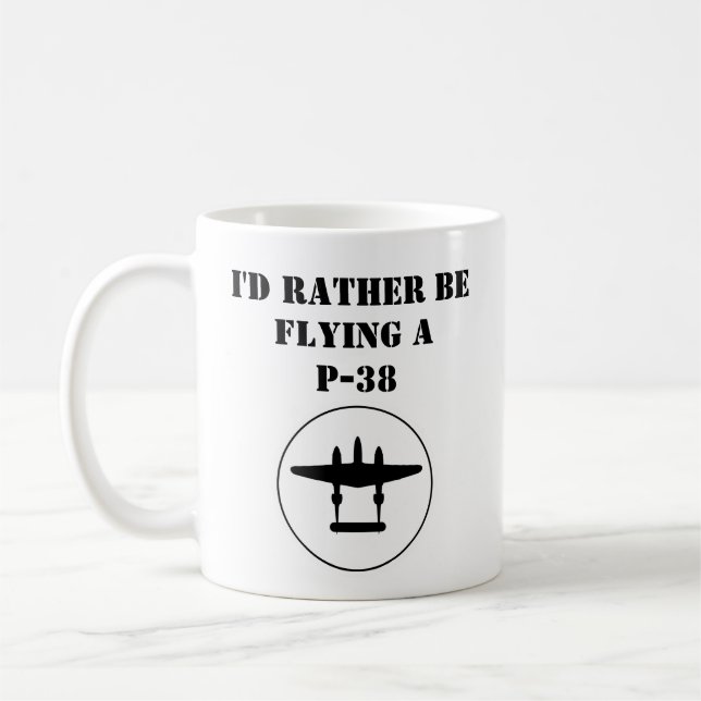Mug Je préfère piloter un P-38 (Gauche)