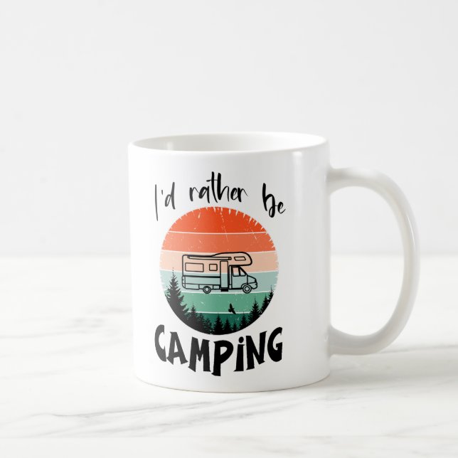 Mug Je préférerais camper mobile-caravane — design gra (Droite)