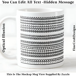 Mug Je préférerais dormir Message caché 086 Drôle 