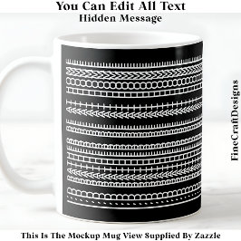 Mug Je préférerais être à la maison Message caché 084W