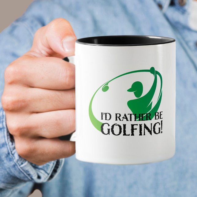 Mug Je préférerais être Golfing Golfers Modern Golf Ci (I'd Rather Be Golfing Golfers Modern Men's Golf Sports Quote Mug)