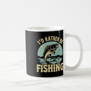 Mug Je Préférerais Être Pêche Hommes Femmes Enfants Pê